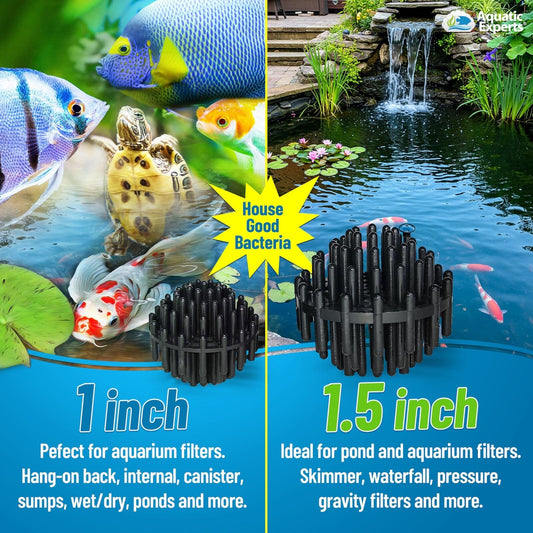 1-Inch Bio Balls Filter Media - Perfect for Aquarium & Small Pond Filters - High-Quality Bio Balls