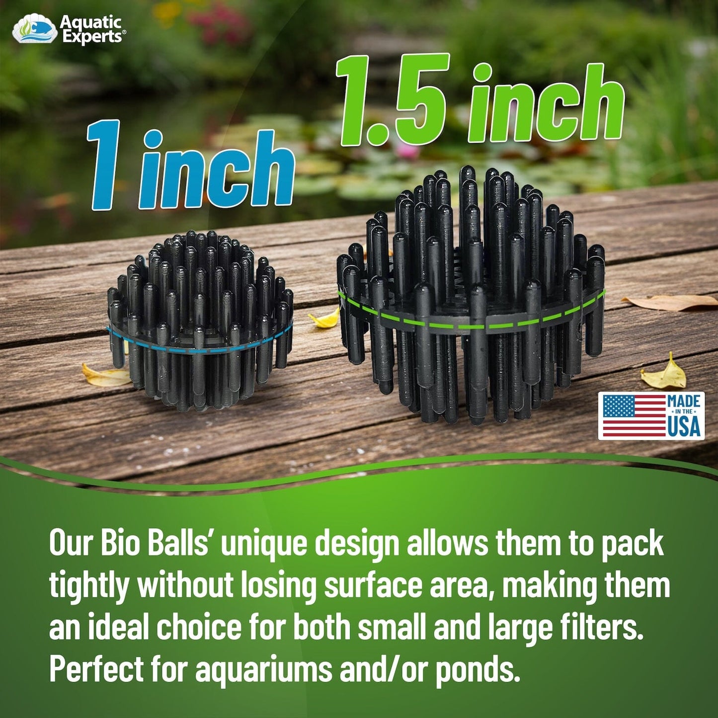 Bio Balls Filter Media - 1.5 Inch Large Bio Ball for Pond Filter - Perfect Bio Balls for Pond Filter Media – Made in The USA