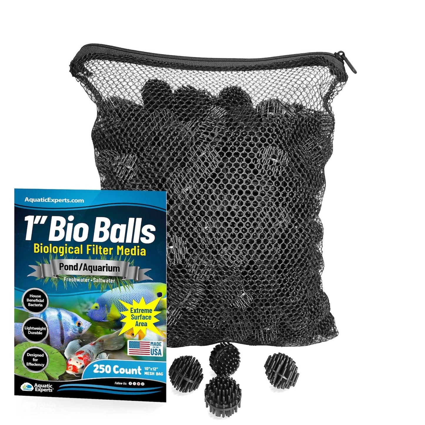 1-Inch Bio Balls Filter Media - Perfect for Aquarium & Small Pond Filters - High-Quality Bio Balls