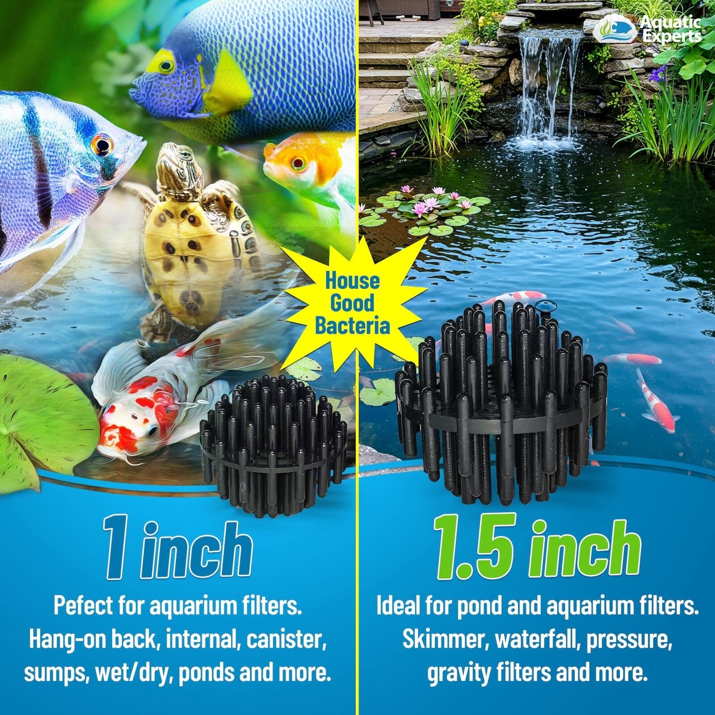 1-Inch Bio Balls Filter Media - Perfect for Aquarium & Small Pond Filters - High-Quality Bio Balls