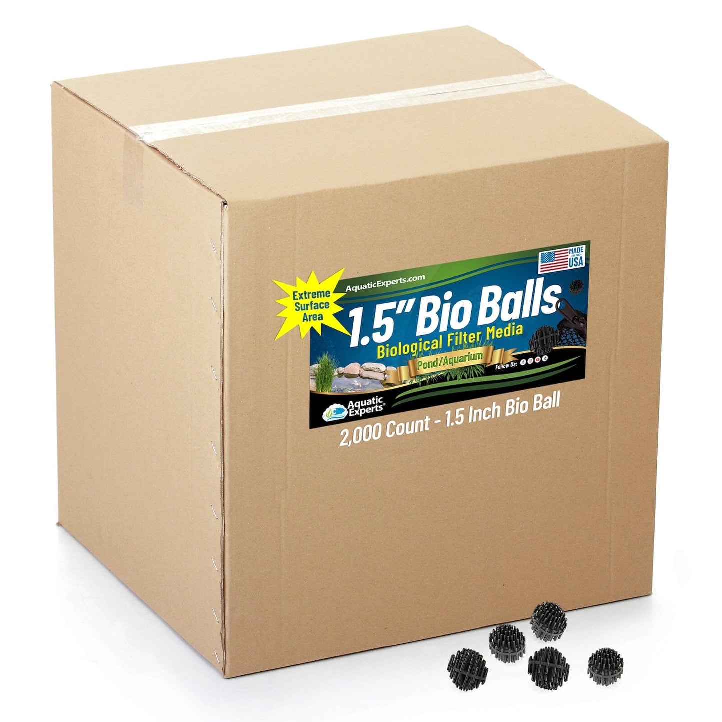 Bio Balls Filter Media - 1.5 Inch Large Bio Ball for Pond Filter - Perfect Bio Balls for Pond Filter Media – Made in The USA