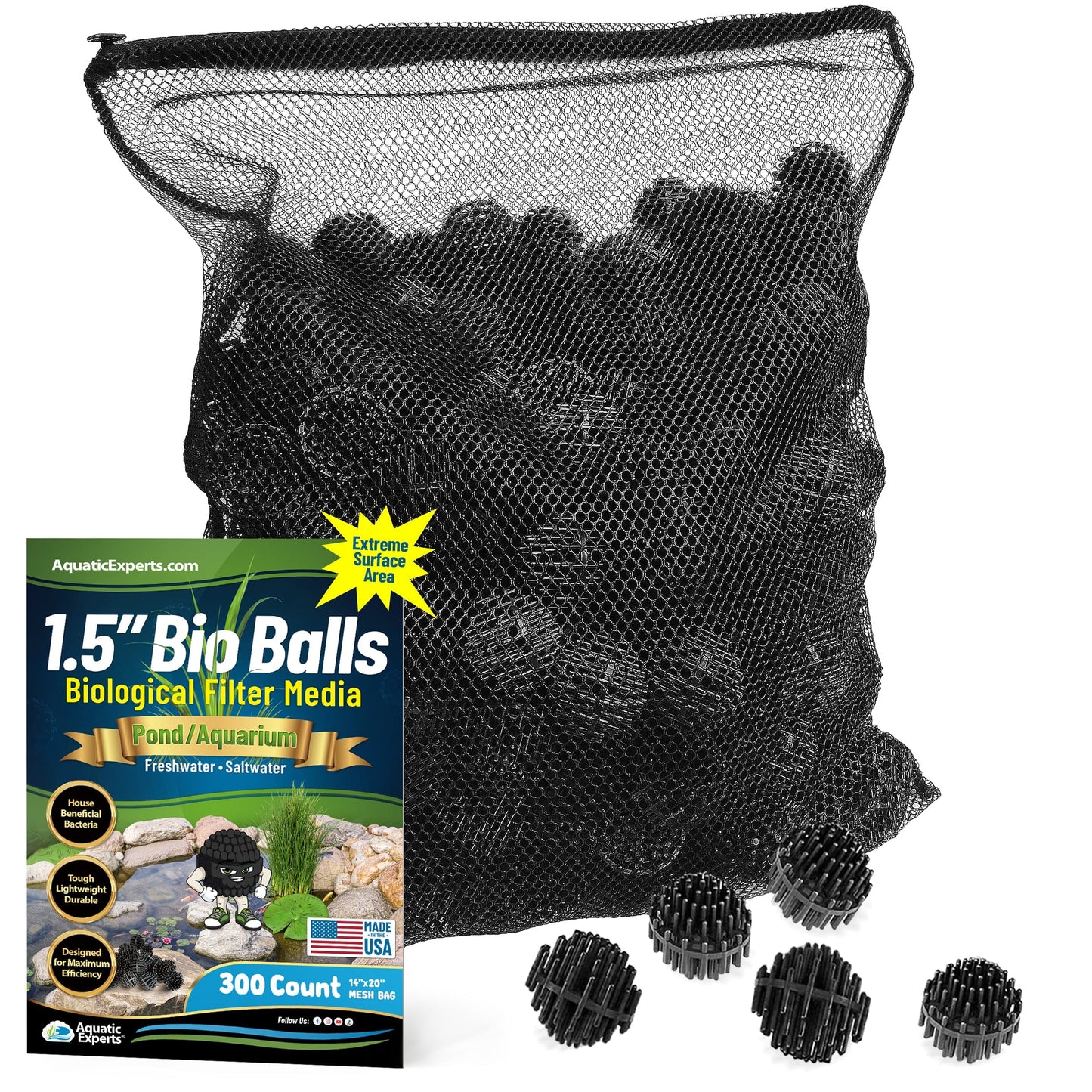 Bio Balls Filter Media - 1.5 Inch Large Bio Ball for Pond Filter - Perfect Bio Balls for Pond Filter Media – Made in The USA