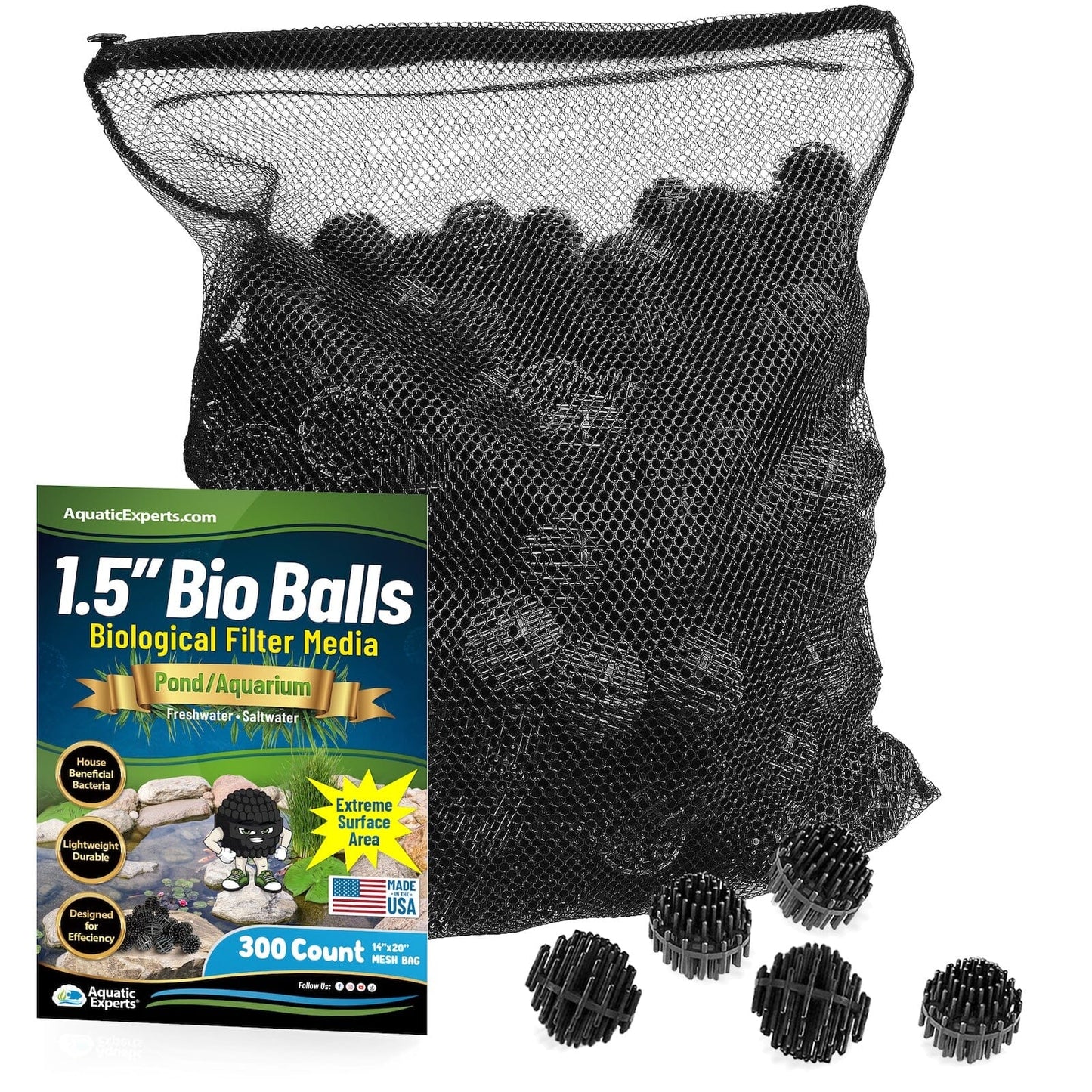 Bio Balls Filter Media - 1.5 Inch Large Bio Ball for Pond Filter - Perfect Bio Balls for Pond Filter Media – Made in The USA