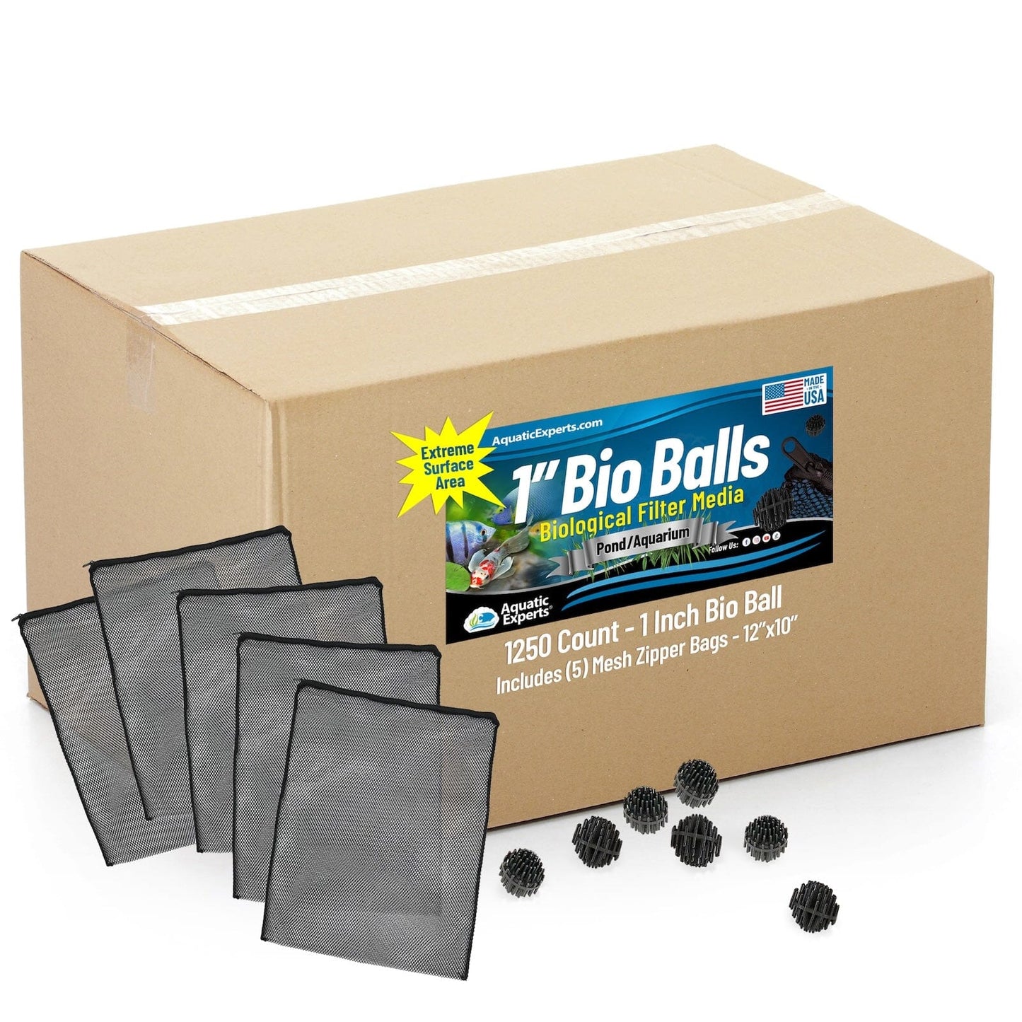 1-Inch Bio Balls Filter Media - Perfect for Aquarium & Small Pond Filters - High-Quality Bio Balls