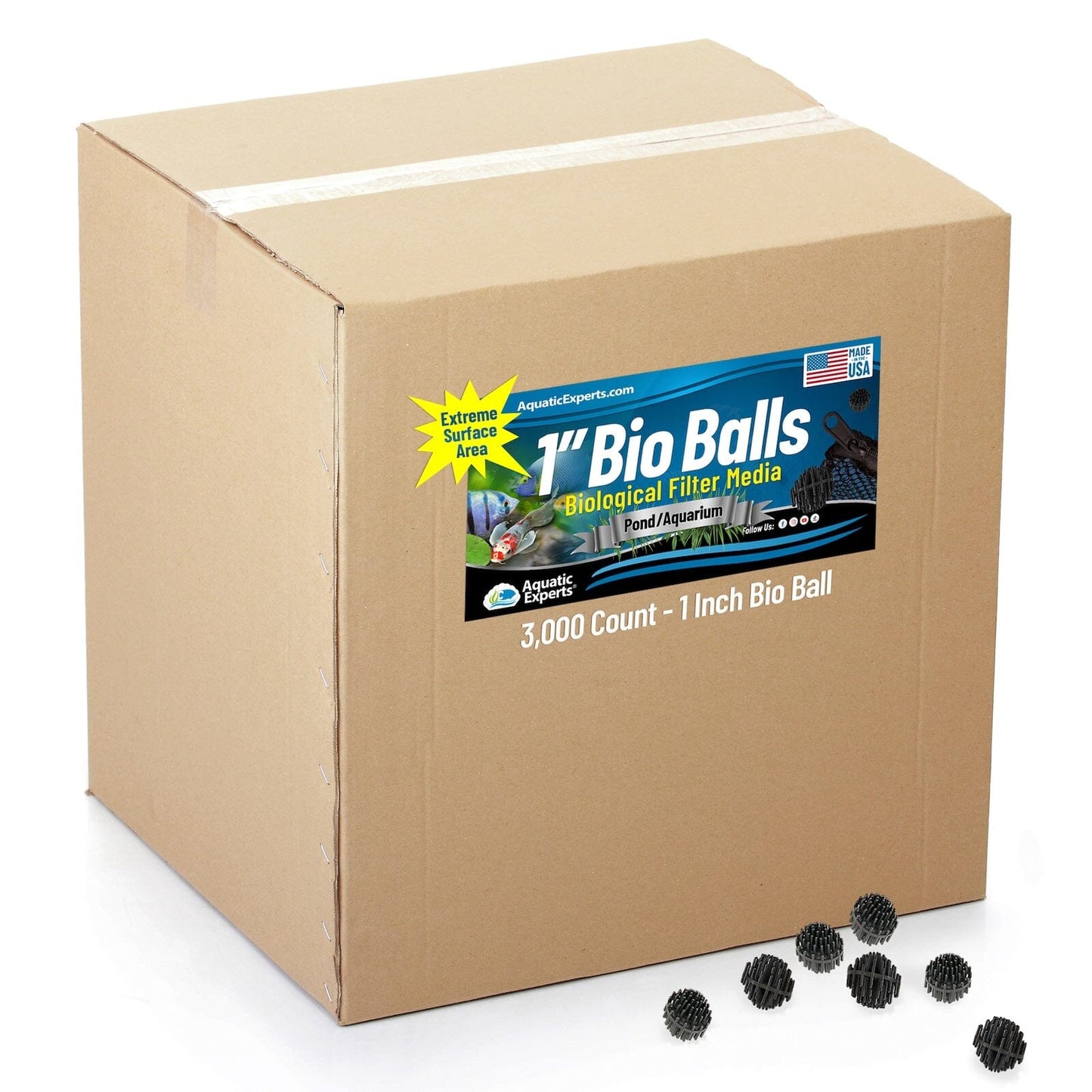 1-Inch Bio Balls Filter Media - Perfect for Aquarium & Small Pond Filters - High-Quality Bio Balls